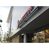 Sunpak S34 S TSH Stainless Steel Infrared Gas Heater installed in a restaurant