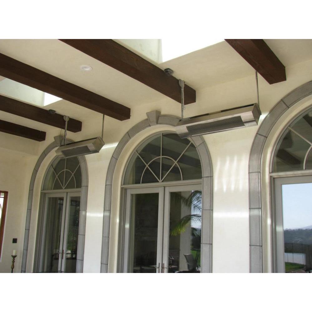 Sunpak S34 S TSH Stainless Steel Infrared Gas Heater ceiling mounted in patio