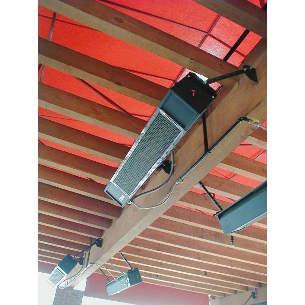 Sunpak S34B Black TSH Wall/Ceiling Mounted Infrared Gas Heater in patio