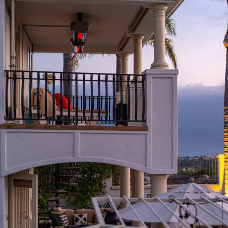SunStar Glass Marine Grade Stainless Steel Infrared Gas Heater Ceiling Mounted in Patio