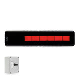 SunStar Glass Black Powder Coated Infrared Gas Heater with 3 position switch