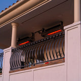 Two SunStar Glass Marine Grade Stainless Steel Infrared Gas Heaters in Patio
