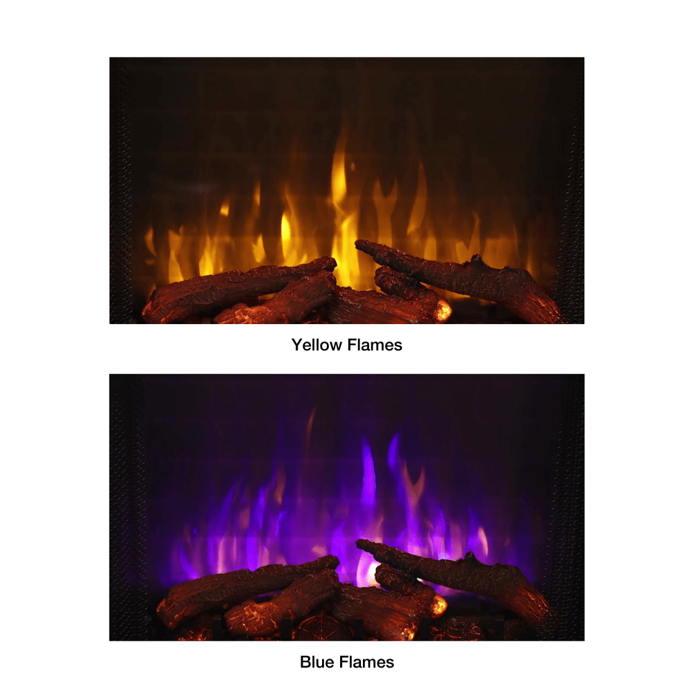Multicolored Flame Display of the Superior Capella Electric Fireplace