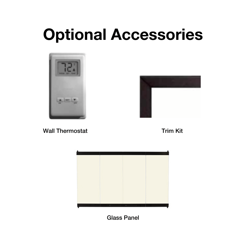 optional accessories for superior capella electric fireplace