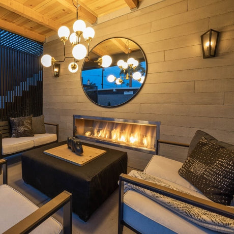 Superior Linear Vent-Free Outdoor Gas Fireplace in Patio
