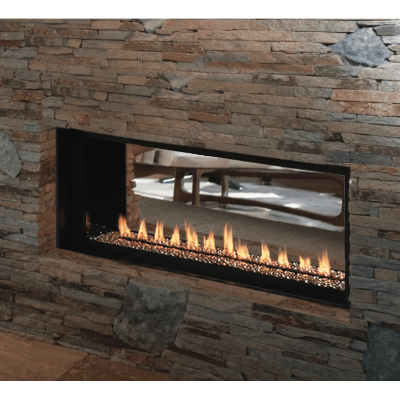 Superior 43" Linear Vent-Free Fireplace Converted to See-Through