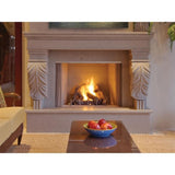 Superior VRE4300 Vent-Free Outdoor Gas Fireplace with White Stacked Liner