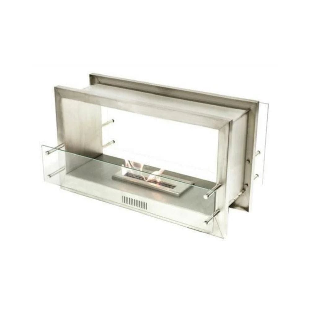 The Bio Flame 38-Inch Firebox DS Built-in See-Through Ethanol Fireplace