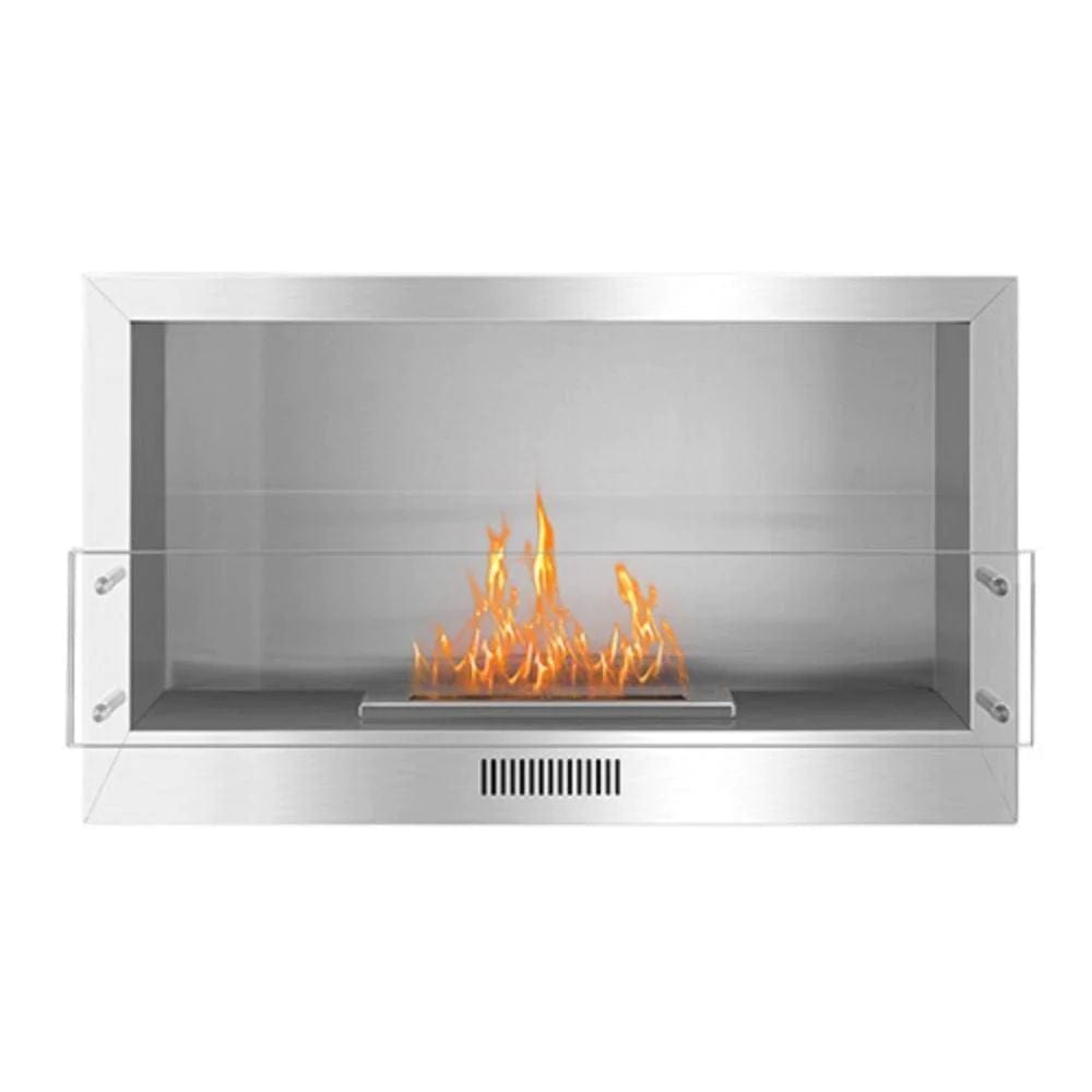 The Bio Flame 38-Inch Smart Firebox SS - Stainless steel Built-in Ethanol Fireplace