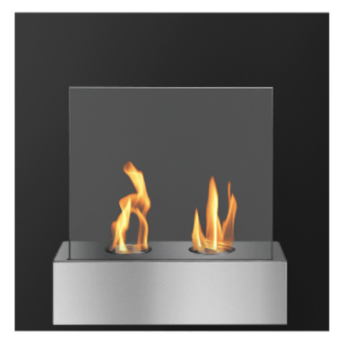 The Bio Flame Pure 24-Inch Wall Mounted Ethanol Fireplace