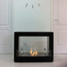 The Bio Flame Rogue Black 2.0 36-Inch Free Standing Ethanol Fireplace in Hallway