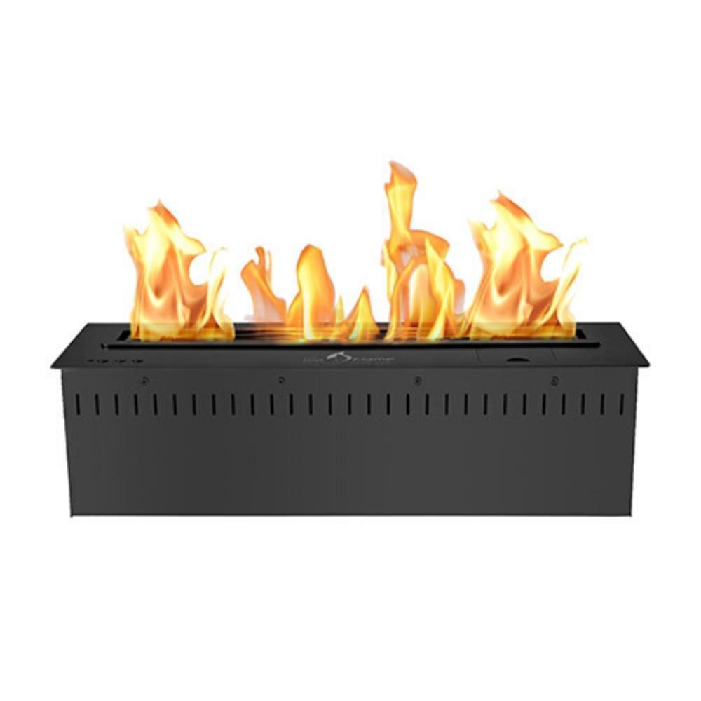 The Bio Flame 24" UL Listed Smart Remote Controlled Ethanol Burner, Black or Stainless Steel