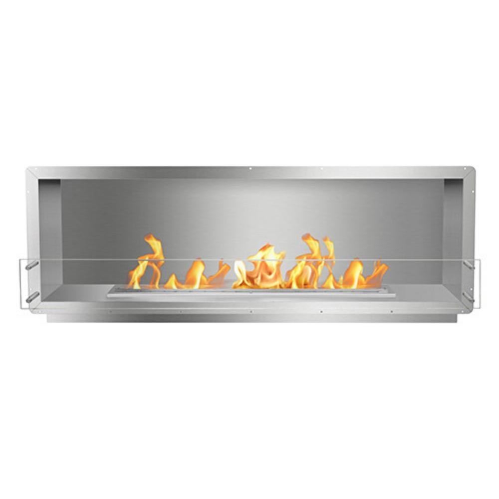 The Bio Flame 72" Firebox SS - Built-in Ethanol Fireplace