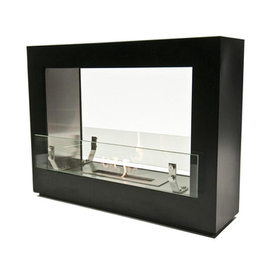 Ethanol Fireplace - The Bio Flame Rogue 2.0 - Free Standing See-Through Ethanol Fireplace