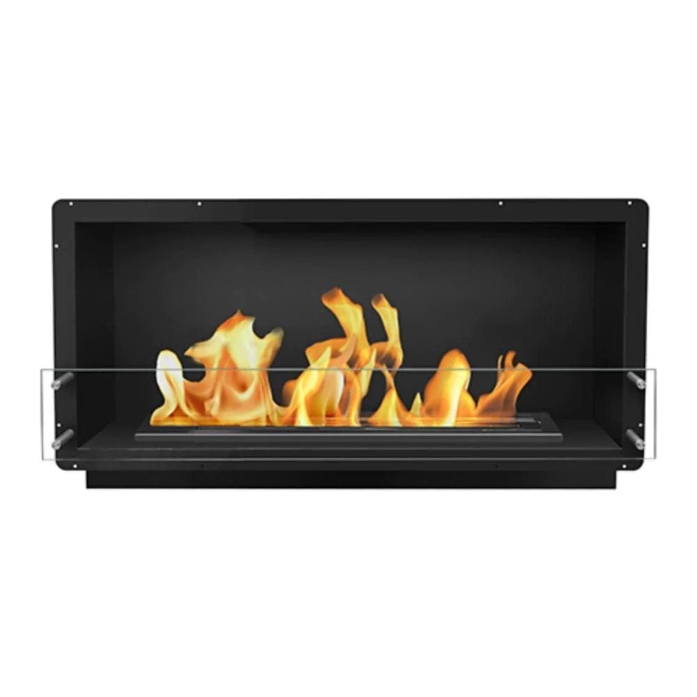 The Bio Flame XL Smart Firebox SS 53-Inch Built-in Ethanol Fireplace Black