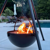 cowboy cauldron fire pit grill near the pool