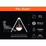 cowboy cauldron the dude steel fire pit grill