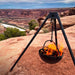 cowboy cauldron portable steel fire pit grill at a camping trip