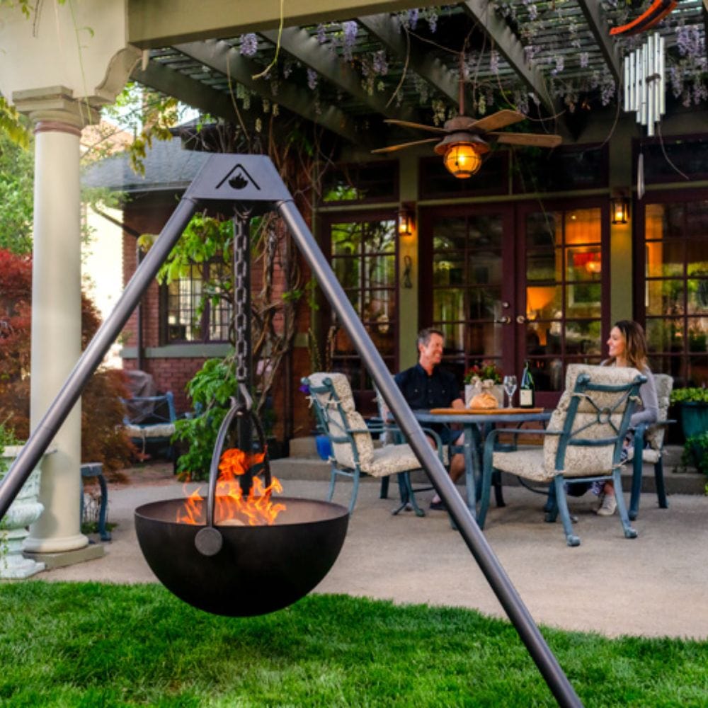 Cowboy Cauldron The Dude Steel Fire Pit Grill — Modern Blaze
