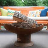 The Fire Pit Gallery 24-Inch Mini Sand Dune Steel Fire Bowl in seating area