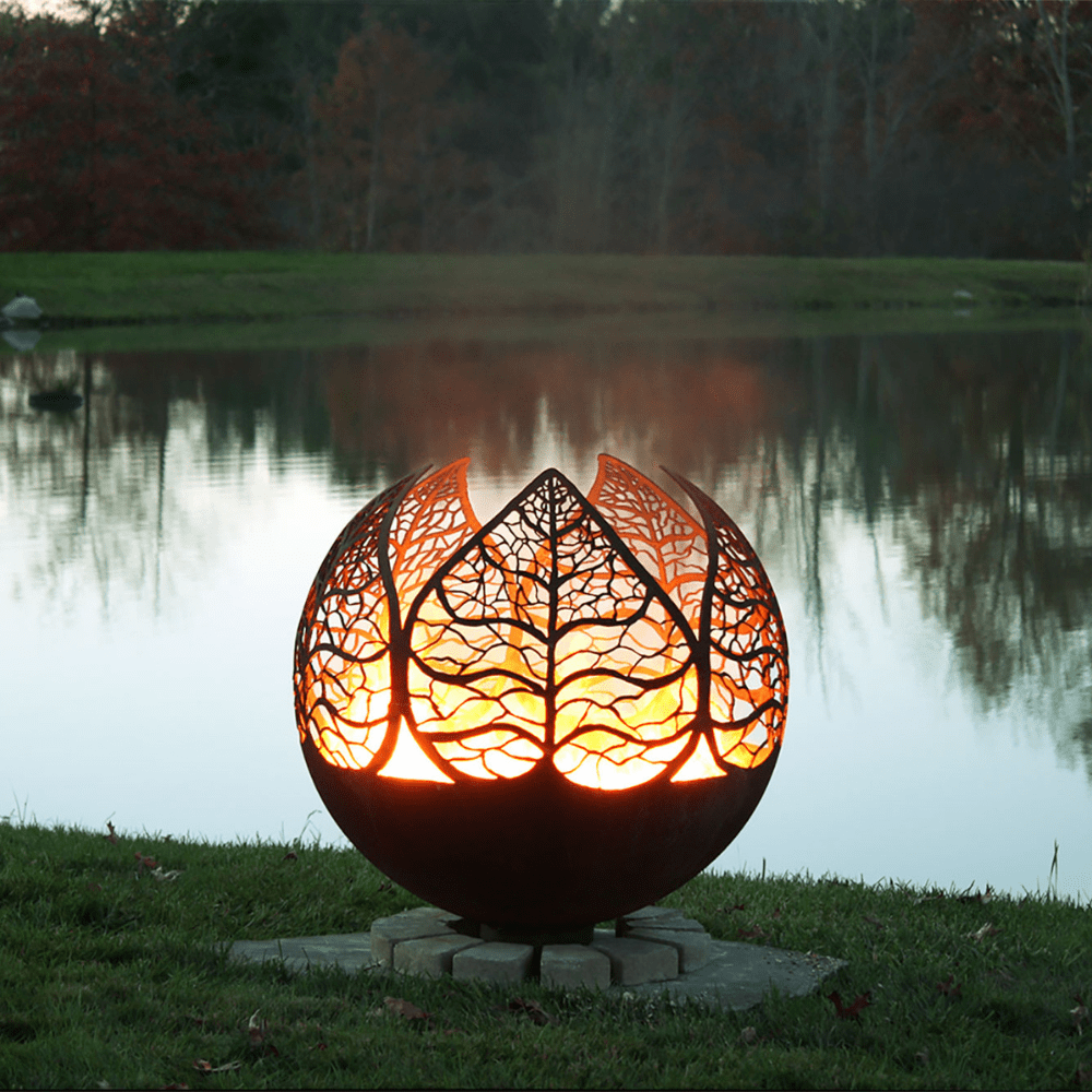 The Fire Pit Gallery Autumn Sunset Steel Fire Pit by the lake