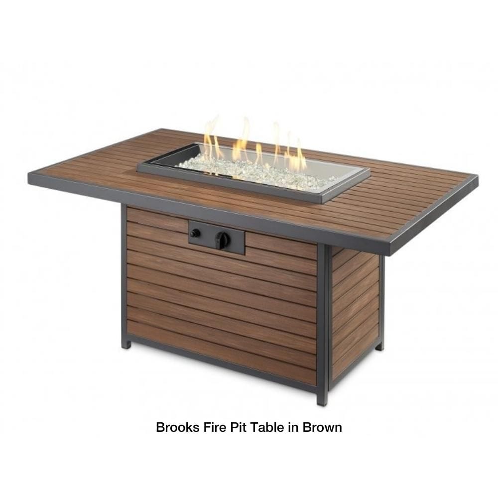 The Outdoor GreatRoom Company Brooks Linear Gas Fire Pit Table