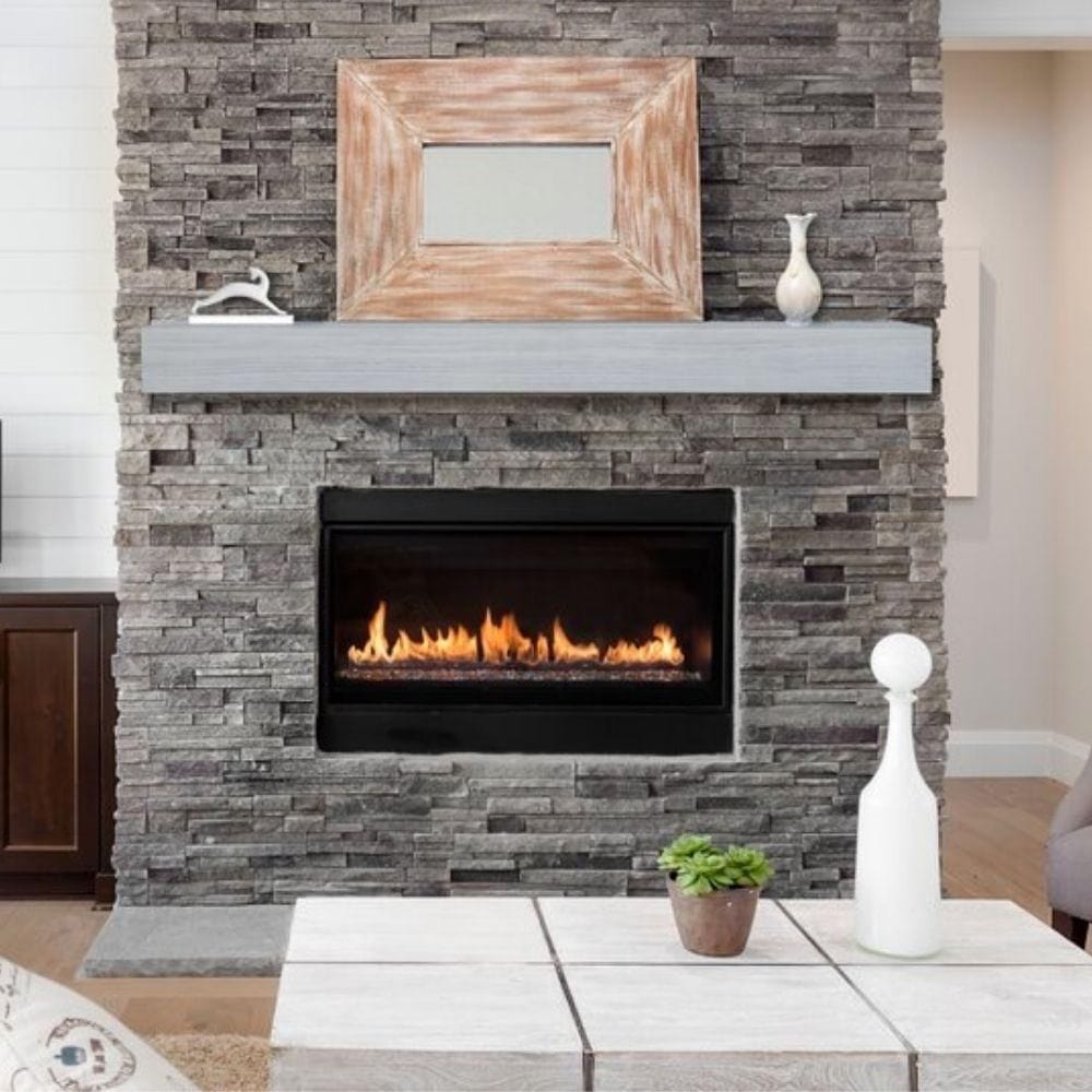 The Outdoor GreatRoom Company Cove Grey Concrete Floating Mantel Shelf