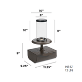 the outdoor greatroom company intrigue tabletop outdoor lantern specs