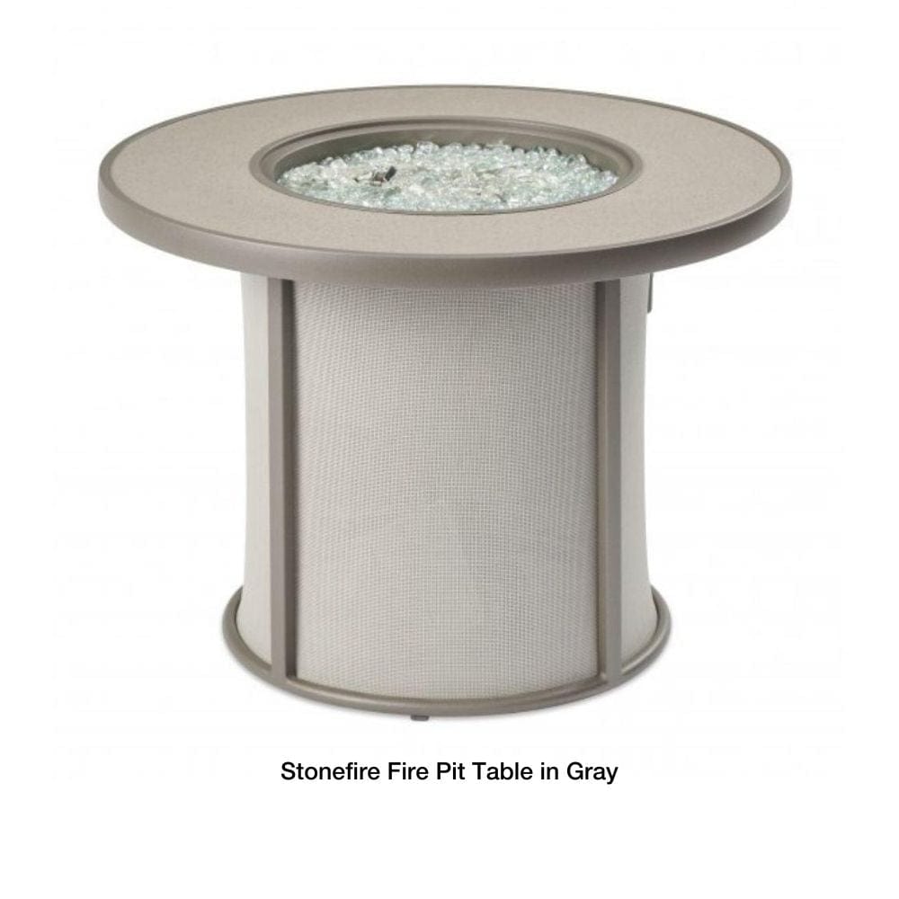 The Outdoor GreatRoom Company Stonefire Fire Table in Gray