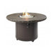 The Outdoor GreatRoom Company Beacon marbleized noche 48-Inch Fire Pit Table lit up