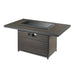 The Outdoor GreatRoom Company Brooks 50" Rectangular Gas Fire Pit Table with Glass Burner Cover