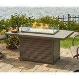 The Outdoor GreatRoom Company Brooks 50" Taupe Gas Fire Pit Table with Optional Wind Guard