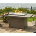 The Outdoor GreatRoom Company Brooks 50" Taupe Gas Fire Pit Table with Optional Wind Guard