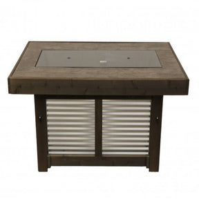 Denali Brew 57" Linear Gas Fire Pit Table with burner cover