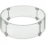 Round Glass Wind Guard for Fire Pits