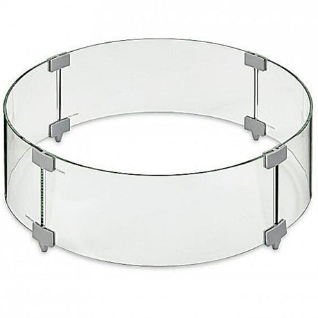 Round Glass Wind Guard for Fire Pits