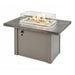 Havenwood 44-inch Stone Gray Rectangular Fire Pit Table with Wind Guard with Gray Base