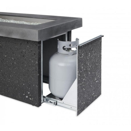 Grey Key Largo Linear Gas Fire Pit Table Access Door