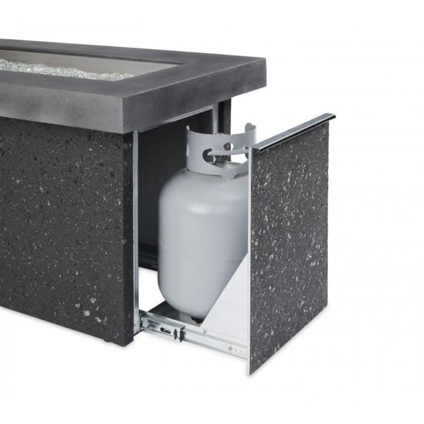 Grey Key Largo Linear Gas Fire Pit Table Access Door