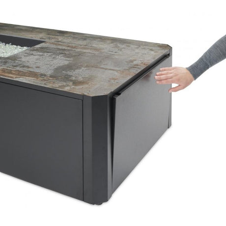 Kinney 55-inch Linear Gas Fire Pit Table Magnetic Access Door