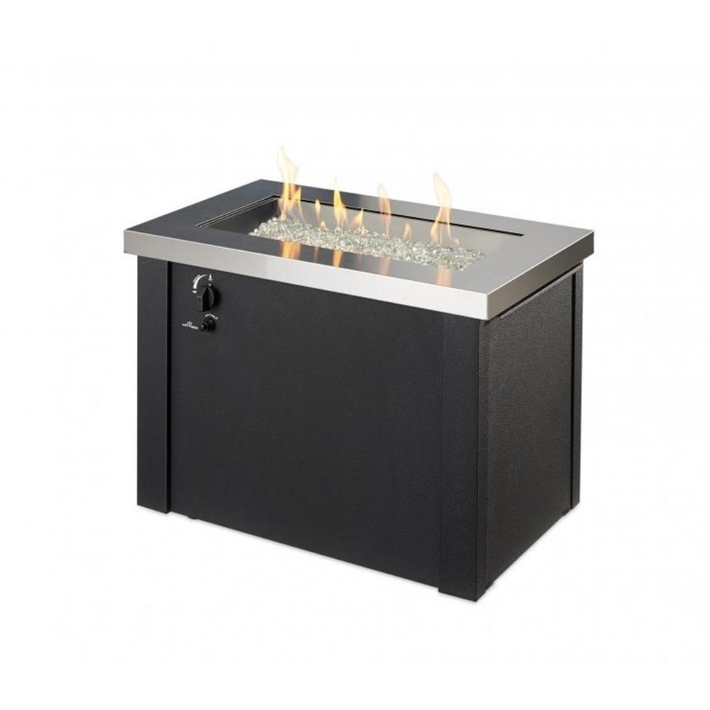 Stainless Steel Providence Rectangular Gas Fire Pit Table
