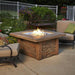 The Outdoor GreatRoom Company Sierra 44-inch Square Fire Pit Table in Outdoor Patio