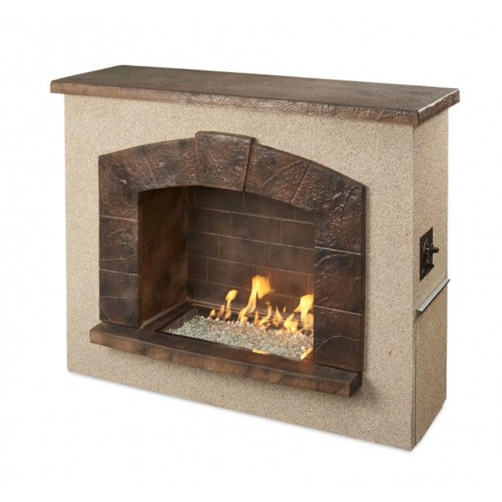 The Outdoor GreatRoom Company Stone Arch 63" Freestanding Gas Fireplace with Flame