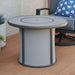 The Outdoor GreatRoom Company Stonefire Gray 31-inch Round Fire Pit Table with cover