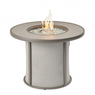 The Outdoor GreatRoom Company Stonefire Gray 31-inch Round Gas Fire Pit Table