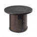 The Outdoor GreatRoom Company Stonefire Brown Round Gas Fire Pit Table with Cover