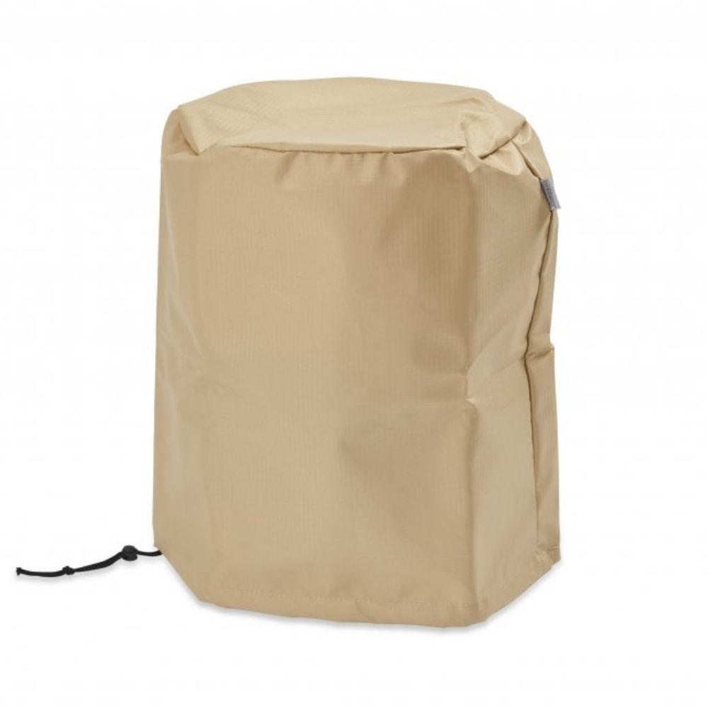 Round Tan Polyester Ripstop Cover with Drawstring Cover/Bag for 20 lb LP Tank