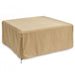 Square Tan Polyester Ripstop Cover with Drawstring.