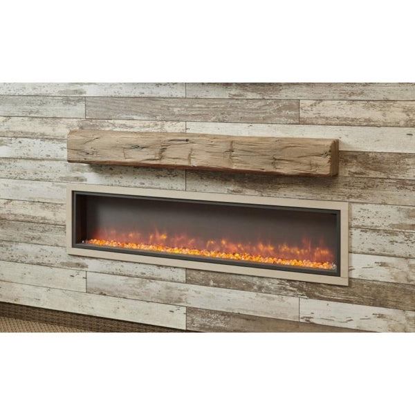 The Outdoor GreatRoom Company Weathered Barnwood Concrete Floating Mantel Shelf