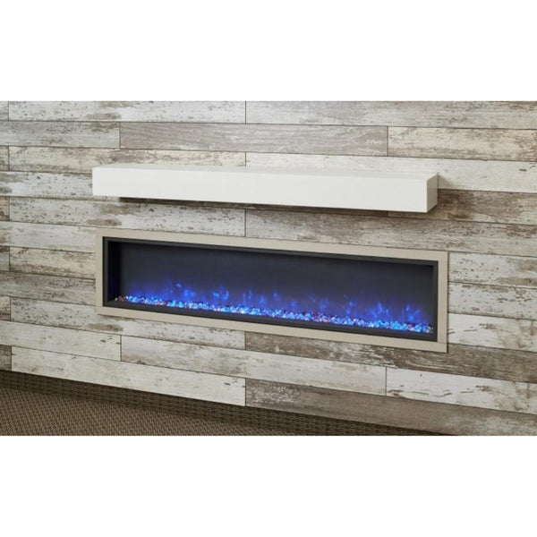 The Outdoor GreatRoom Company White Concrete Floating Mantel Shelf